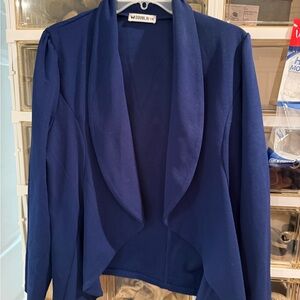 Doublju Women's Elegant Blue Blazer
